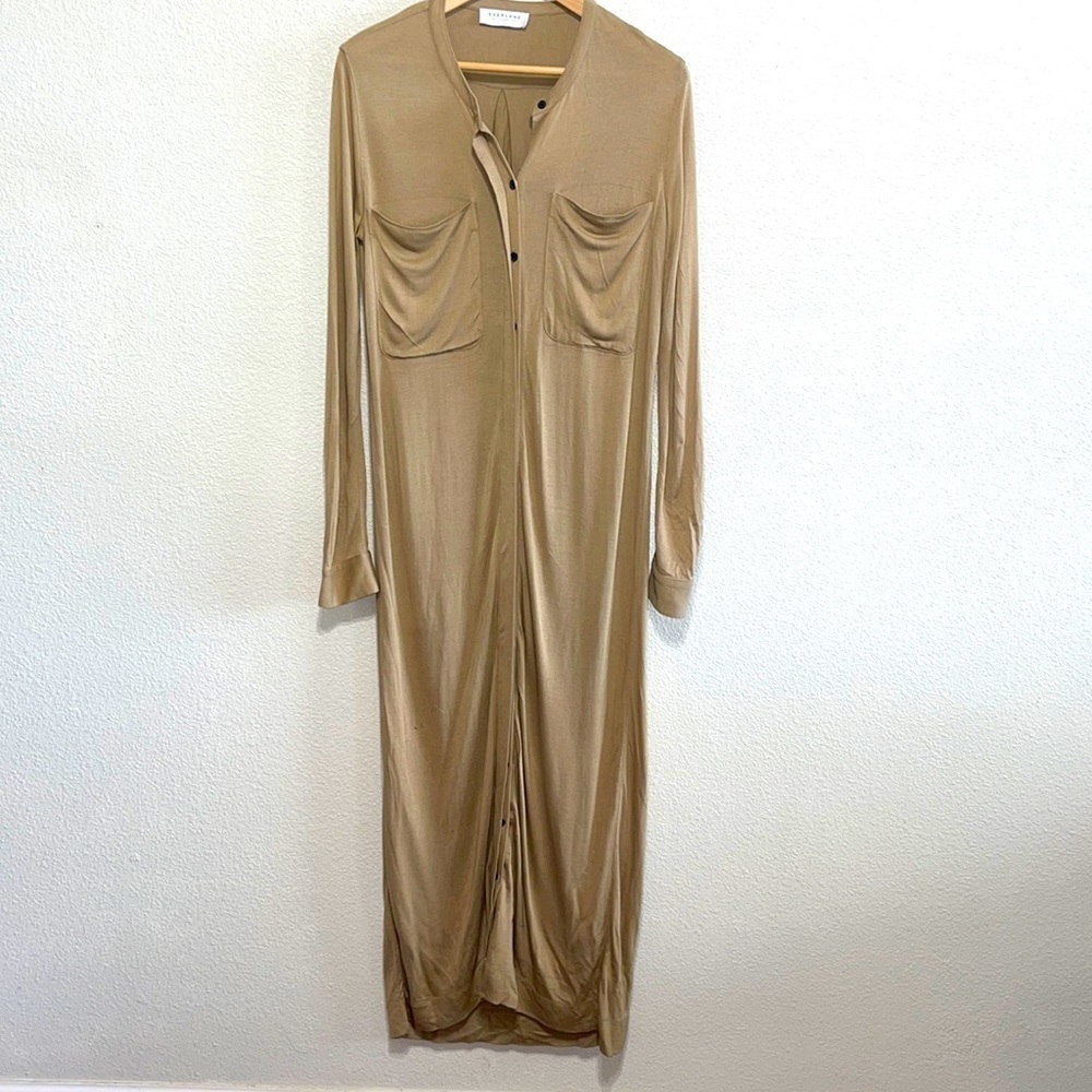 Everlane Camel Long Sleeve Dress